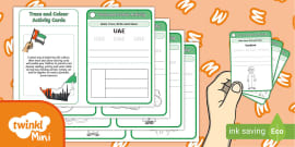 Twinkl Mini Uae Colouring Cards Teacher Made Twinkl