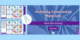 Materials And Their Properties Flexible Materials Word Mat Arabic English