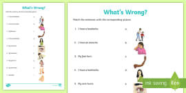 FREE Body Parts And Their Uses Worksheet SPHE Activities