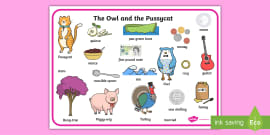 The Owl And The Pussycat Word Cards Teacher Made Twinkl