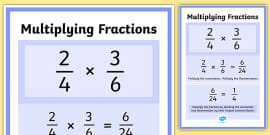 How To Multiply Fractions Multiplying Fractions Twinkl