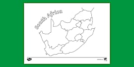 Provinces Of South Africa Map Work Activity Sheet