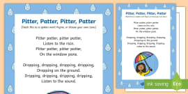 Pitter Patter Raindrops Song Lyrics Twinkl