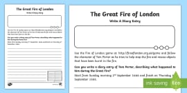 Great Fire Of London Ks Timeline Card Activity