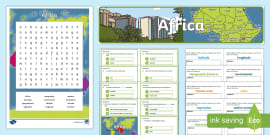 Africa Fact File Template African Countries Teacher Made