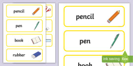 Ell Classroom Objects Editable Flash Cards Teacher Made