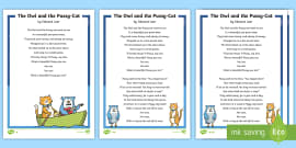 KS1 The Owl And The Pussy Cat Differentiated Comprehension