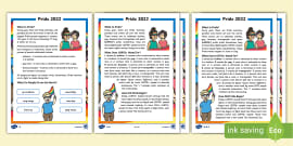 Uks Pride Differentiated Reading Comprehension Activity