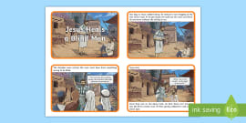 Jesus Heals A Blind Man Differentiated Sequencing Worksheet