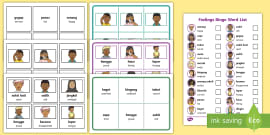 Emoji Emotion Cards Indonesian Teacher Made