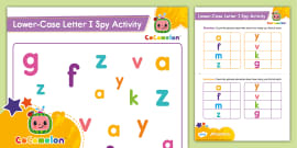 Free Cocomelon Upper Case Letter I Spy Activity Twinkl