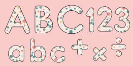 Math Letters And Numbers Pack Wall Display Bulletin Boards