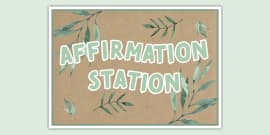 Boho Dreamscape Themed Affirmation Station Display Poster