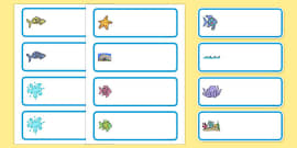 Editable Labels Under The Sea Themed Junior Senior Infants