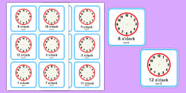 Time Word Cards Romanian Translation Profesor Hizo