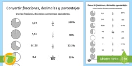 Fracciones Y Decimales Pancarta Teacher Made Twinkl