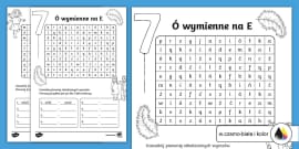 Ó wymienne na O Ortografia Wykreślanka Twinkl