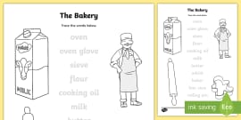 The Bakery Aistear Vocabulary Poster Teacher Made Twinkl