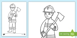 Free Firefighter Colouring Colouring Sheets Twinkl