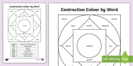 Contraction Words Worksheet Teaching Resources Twinkl