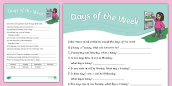 Days Of The Week Months Of Year Kirfs Primary Resources