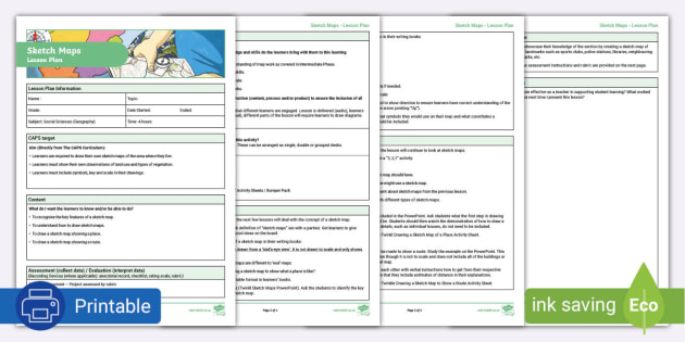 Sketch Maps Lesson Plan South Africa