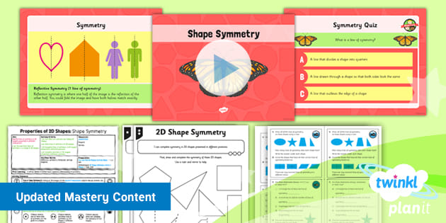 Planit Maths Y Outstanding Symmetry Lesson D Shapes