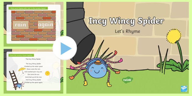 incy wincy spider let"s rhyme powerpoint