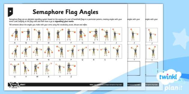 PlanIt Maths Y5 Properties Of Shapes Semaphore Flag Angles Home Learning