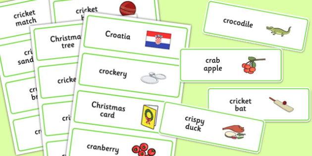 Syllable Cr Word Cards Teacher Made