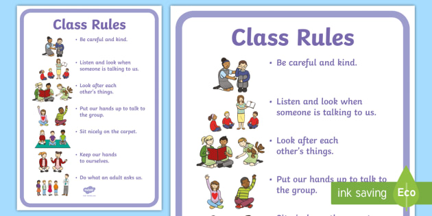 Foundation Phase Class Rules Display Poster