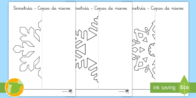 Ficha De Actividad Simetr A Copos De Nieve