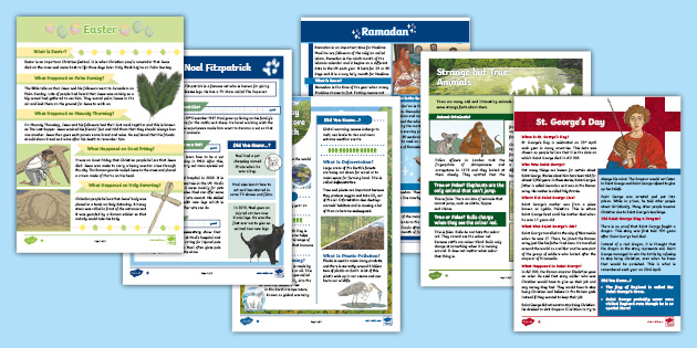 Lks April Reading Comprehension Ks Activity Pack