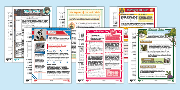 Lks February Reading Comprehension Activity Pack