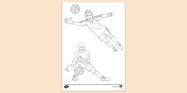 FREE Soccer Goalie Colouring Page Colouring Sheets