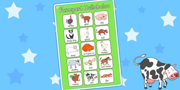 FREE Vocabulary Poster To Support Teaching On Farmyard Hullabaloo