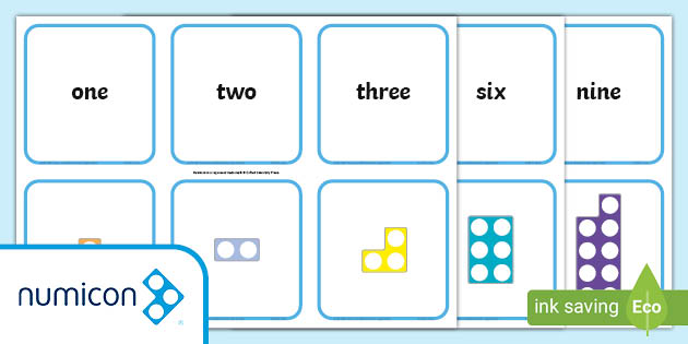 Numicon Shapes Matching Cards Teacher Made