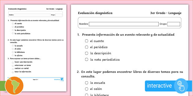 Examen Diagn Stico Er Grado Lenguaje Y Comunicaci N En Pdf 19140 The