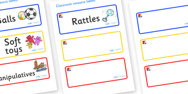 FREE Mondrian Themed Editable Additional Resource Labels