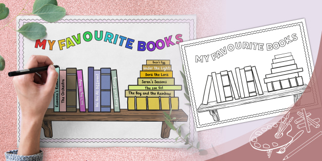 My Favourite Books Bookshelf Poster Activity