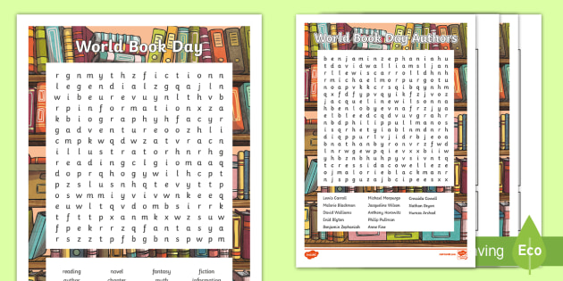 World Book Day Word Searches Teacher Made