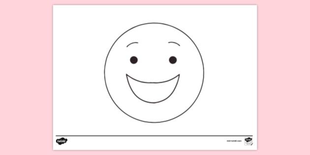 Free Open Smiling Emoji Mouth Colouring Sheet Colouring Sheets