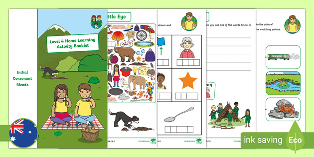 Phonics Home Learning Activity Booklet Level Initial Consonant Blends