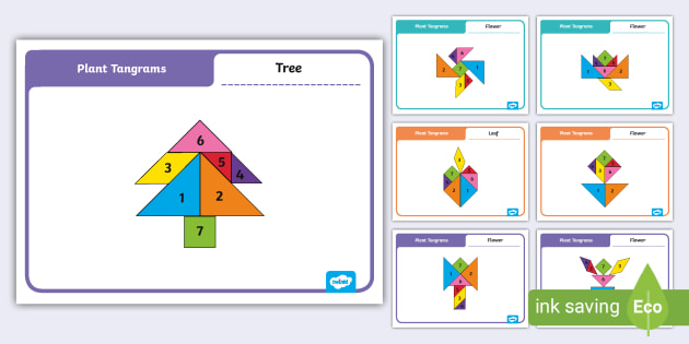 Plants Tangram Instructions Teacher Made