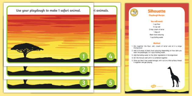 Safari Sunset Playdough Recipe And Mat Pack Teacher Made