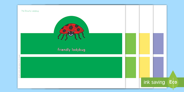 The Grouchy Ladybug Role Play Headband Teacher Made