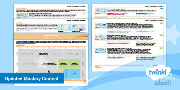 PlanIt Maths Measurement Primary Resources PlanIt Maths Measure