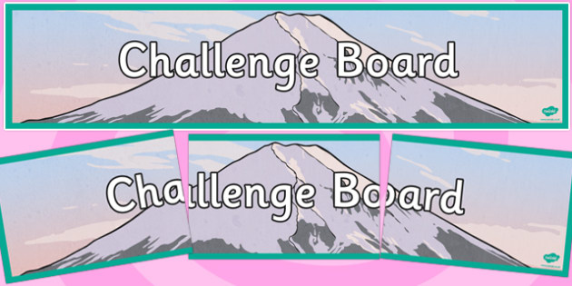 Challenge Board Display Banner