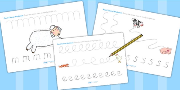 Free Pencil Control Sheets To Support Teaching On Farmyard Hullabaloo