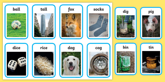 Photo Rhyming Matching Game Teacher Made